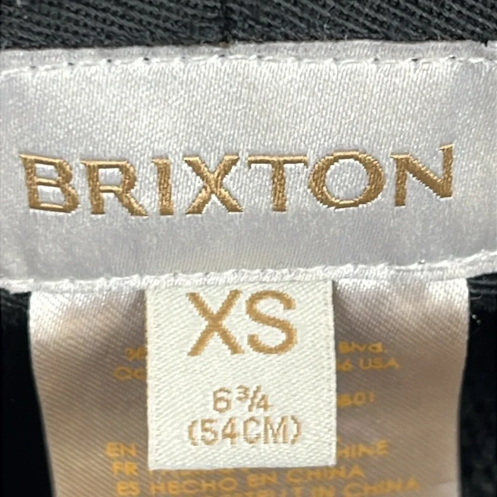 Brixton Wide-Brim Hat Womens Size XS 6 3/4‎ Black Woven